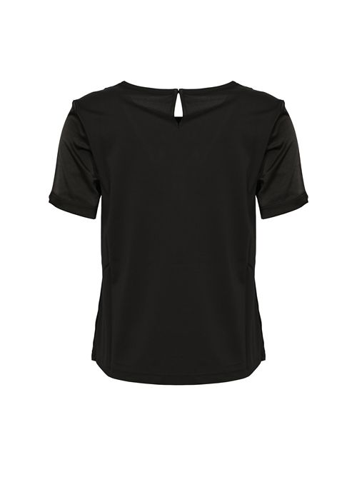 T-shirt Gilbert in raso e jersey Nero WEEKEND MAX MARA | 2525946071600003